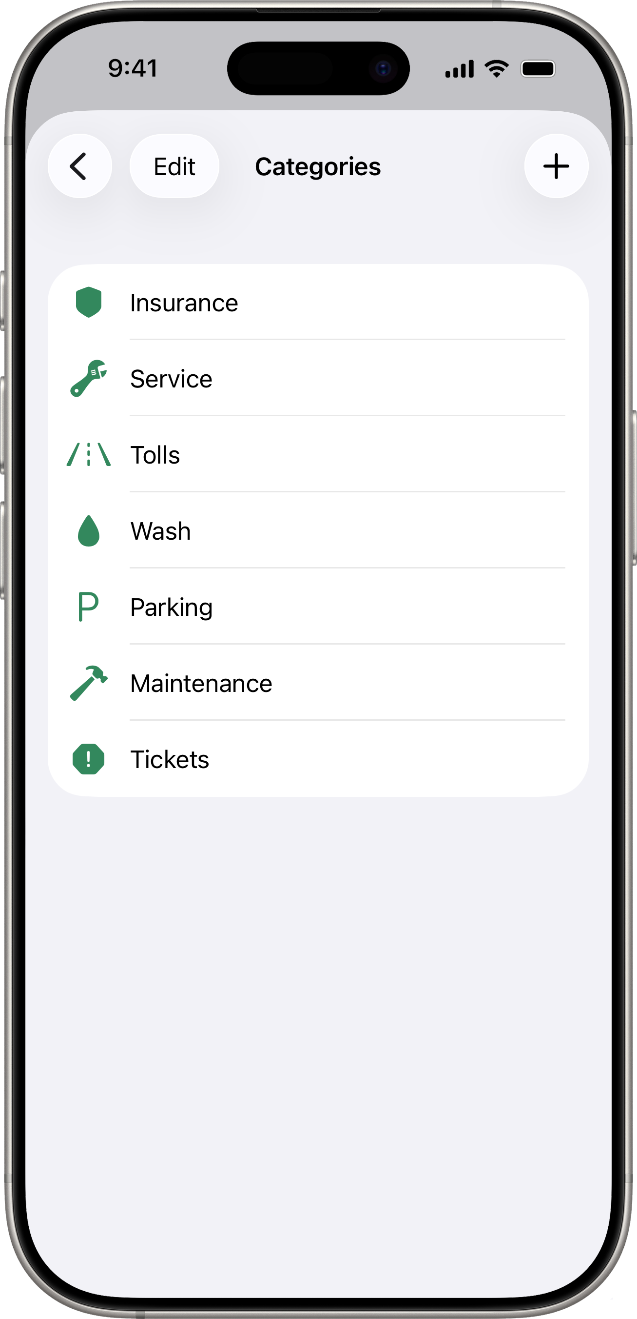 Category list