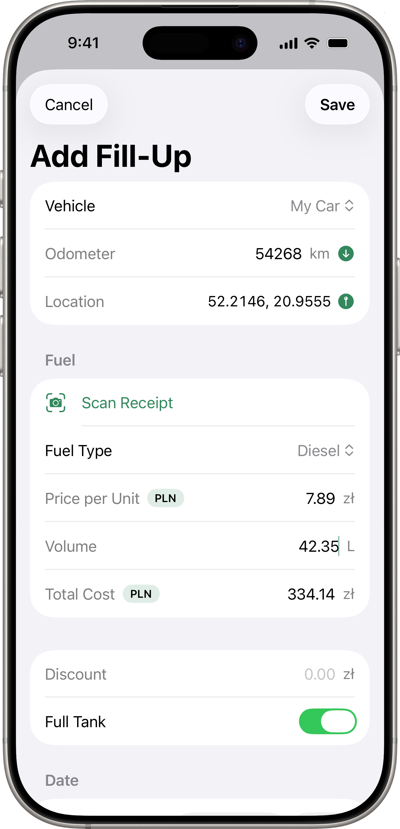 Add fill-up