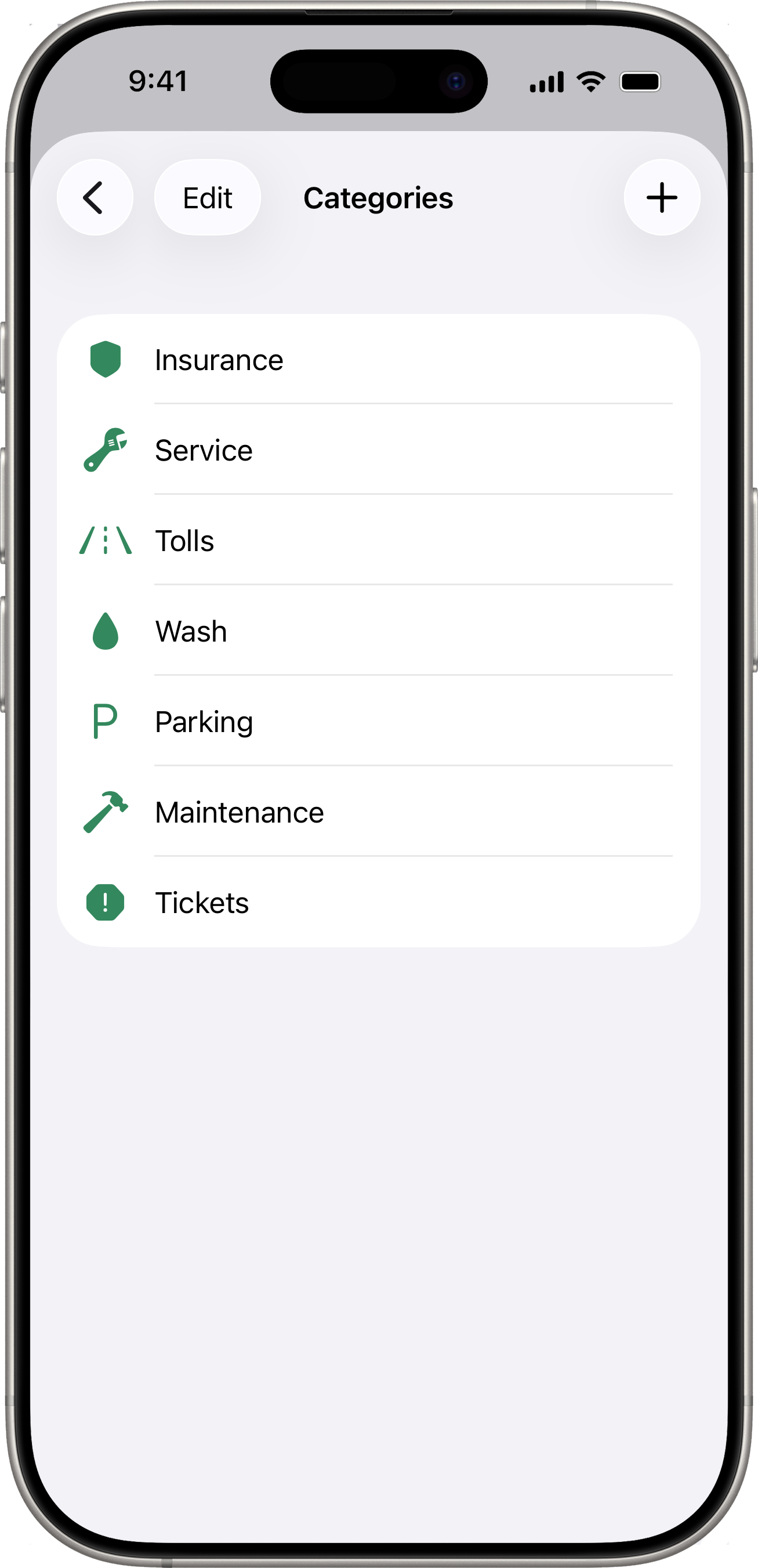 Category list